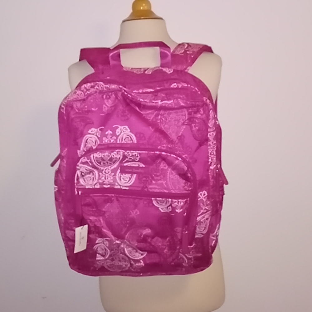 ‼️FREE‼️Vera Bradley Pink Stamped Paisley Backpack